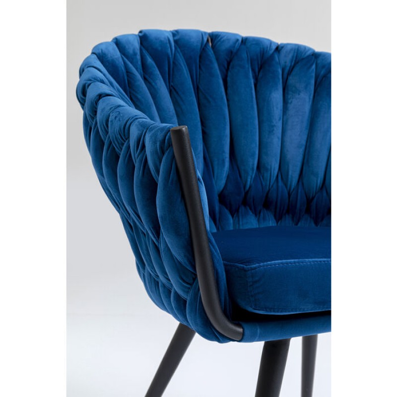 Chair with Armrest Knot Blue